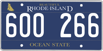 RI license plate 600266
