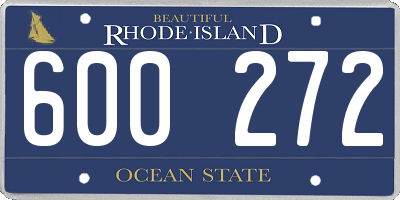 RI license plate 600272