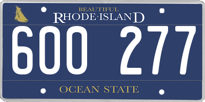 RI license plate 600277