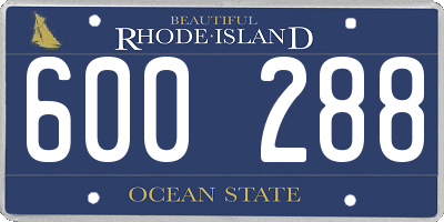 RI license plate 600288