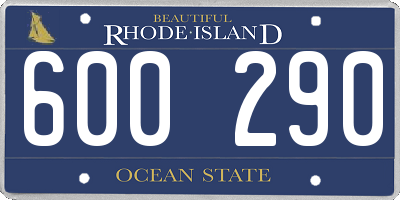 RI license plate 600290