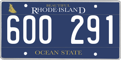 RI license plate 600291