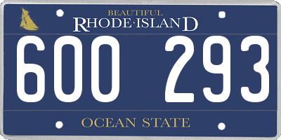 RI license plate 600293