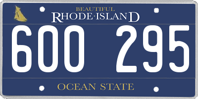 RI license plate 600295