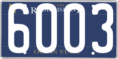 RI license plate 6003