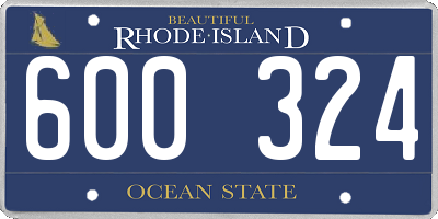 RI license plate 600324
