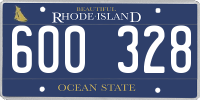 RI license plate 600328