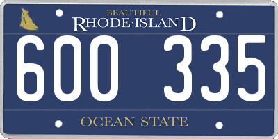 RI license plate 600335