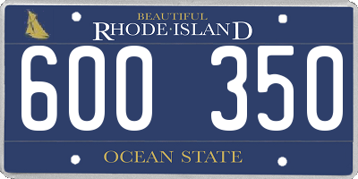 RI license plate 600350