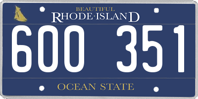 RI license plate 600351