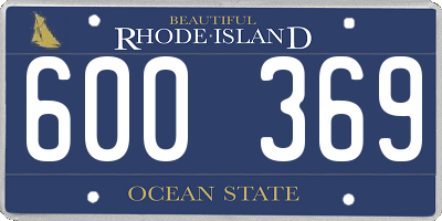 RI license plate 600369