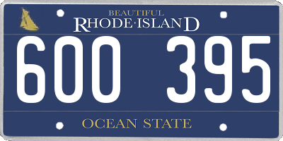RI license plate 600395