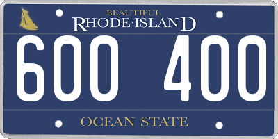 RI license plate 600400