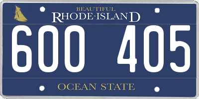 RI license plate 600405