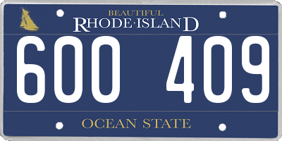 RI license plate 600409