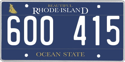 RI license plate 600415
