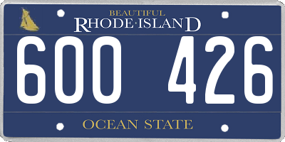 RI license plate 600426