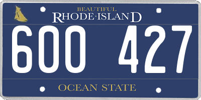 RI license plate 600427