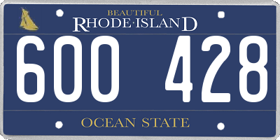 RI license plate 600428