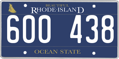 RI license plate 600438