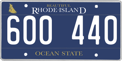 RI license plate 600440