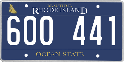 RI license plate 600441