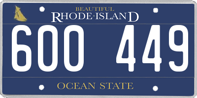 RI license plate 600449