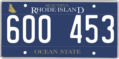 RI license plate 600453