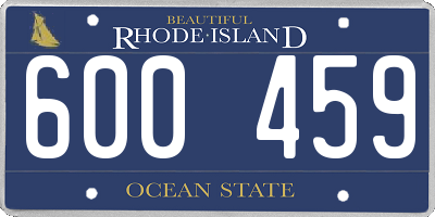 RI license plate 600459