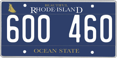 RI license plate 600460