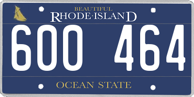 RI license plate 600464