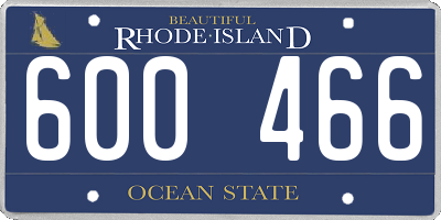 RI license plate 600466