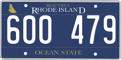 RI license plate 600479