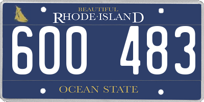 RI license plate 600483