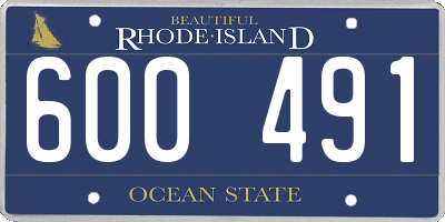 RI license plate 600491