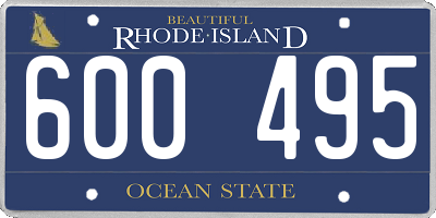 RI license plate 600495