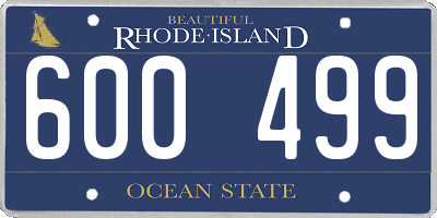 RI license plate 600499