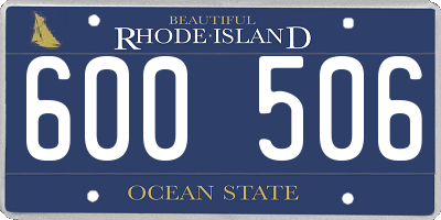 RI license plate 600506