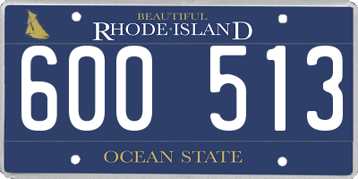 RI license plate 600513