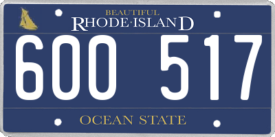 RI license plate 600517