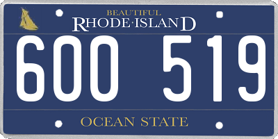 RI license plate 600519