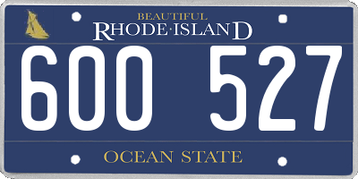 RI license plate 600527