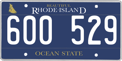 RI license plate 600529