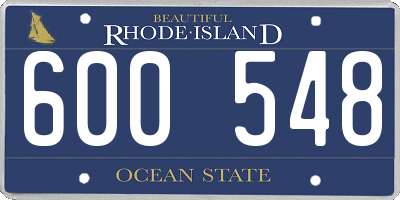 RI license plate 600548