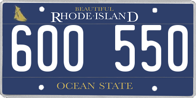 RI license plate 600550
