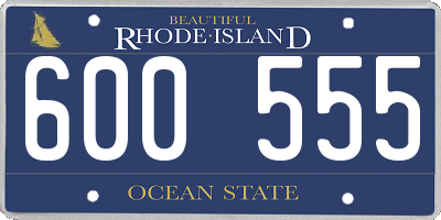 RI license plate 600555