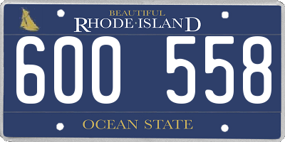 RI license plate 600558
