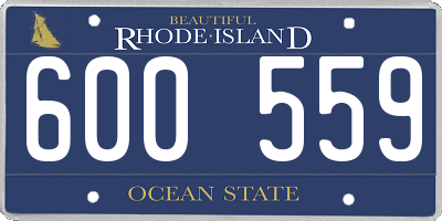 RI license plate 600559