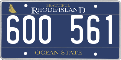 RI license plate 600561