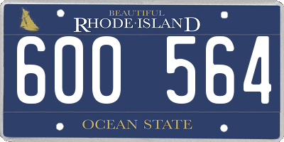 RI license plate 600564